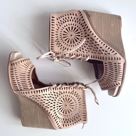 Jeffrey Campbell Rodillo 4" Wedge Sandals Size 8.5 NWOT - Picture 4 of 12